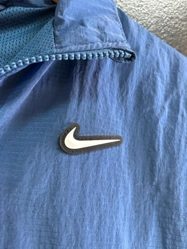 Nike Windbreaker Jacket Blue Y2K Running Track Jacket Lightweight Sportswear Vin – photo 3